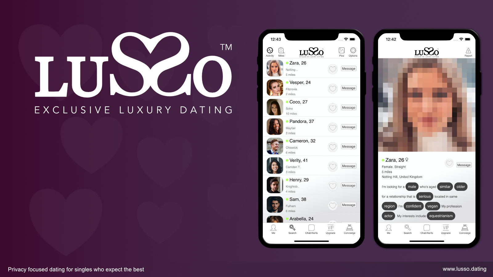 LUSSO dating